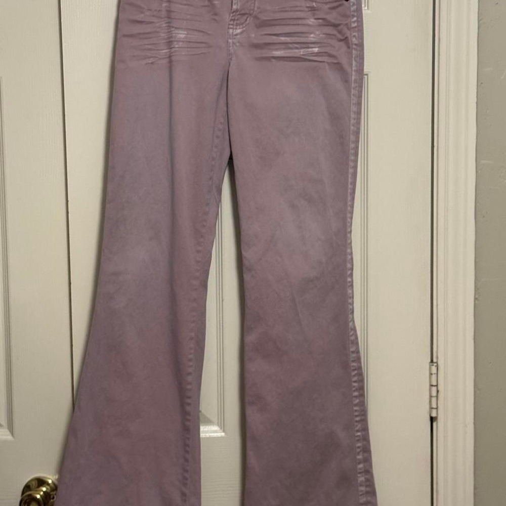 Express Precision Fit Low Rise Flare Jeans Mauve Pink Size 4 - Picture 2 of 6